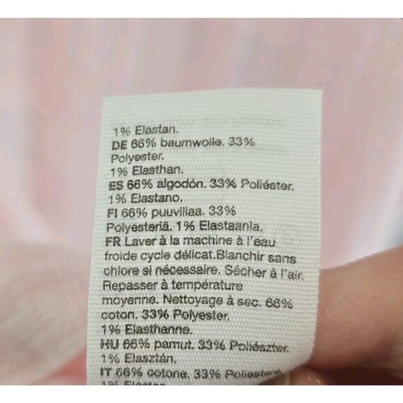 & Other Stories Shirt Womens 4 6 Small Light Pink Plaid Short Sleeve Sheer - Picture 9 of 11